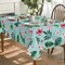 Summer Tablecloth 60×84 Inch Rectangle – Tropical Flower & Monstera Green Washable Table Cover for Parties, Picnics, and Seasonal Dinner Décor
